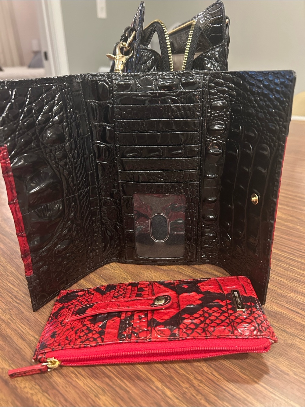 Brahmin Finley Vintage Satchel, Wallet, & Card Holder - Picture 6 of 6